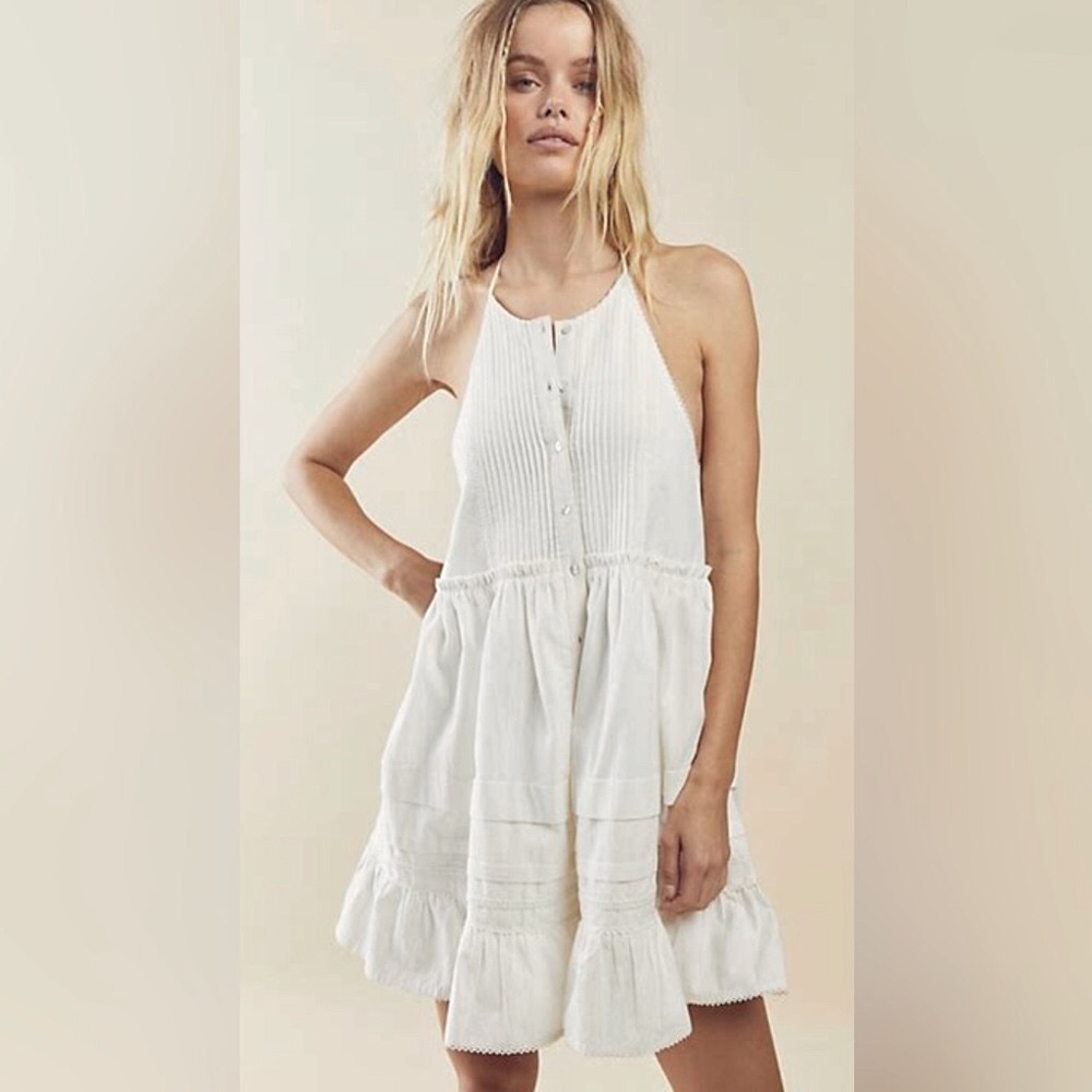 Free People Desert Days Boho Lace & Ruffle Mini Dress - Picture 3 of 7